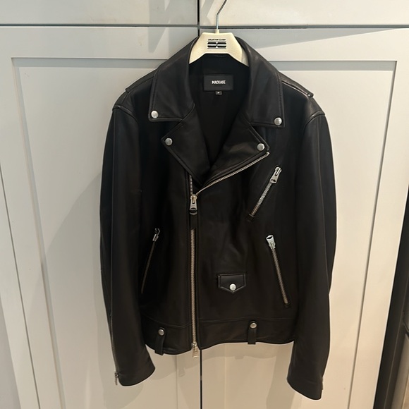 Men’s Mackage leather biker jacket - Picture 5 of 16